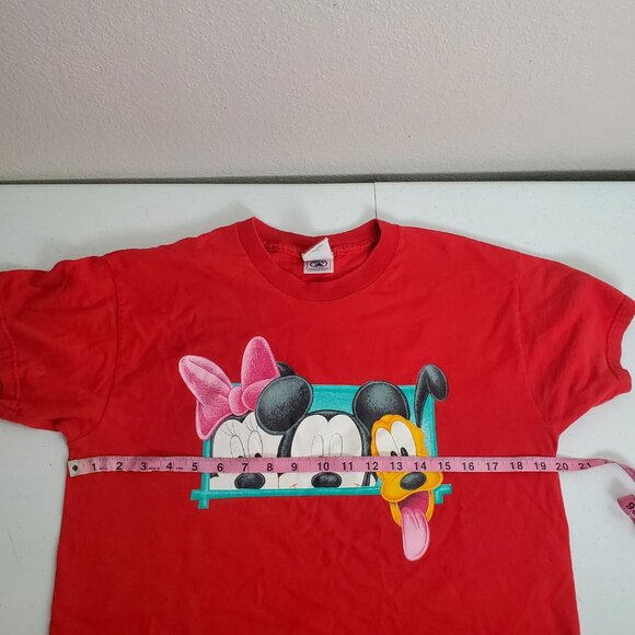 Vintage Mickey's For Kids Stuff T-shirt Minnie Mickey Pluto Red Youth Size XL - Picture 8 of 9